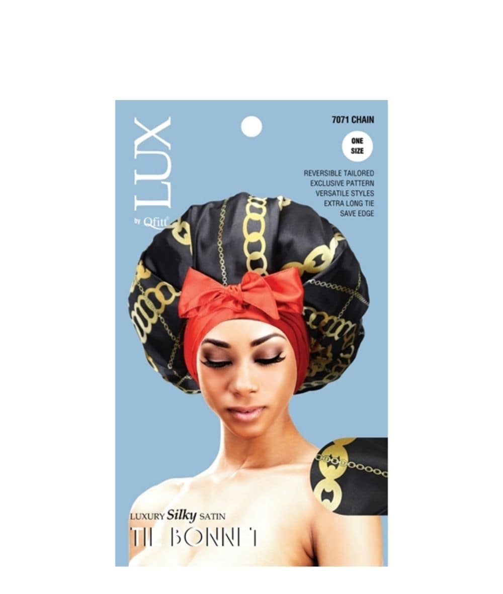 M&M Lux Luxury Silky Satin Tie Bonnet #7071, Accessory - Cloré Beauty