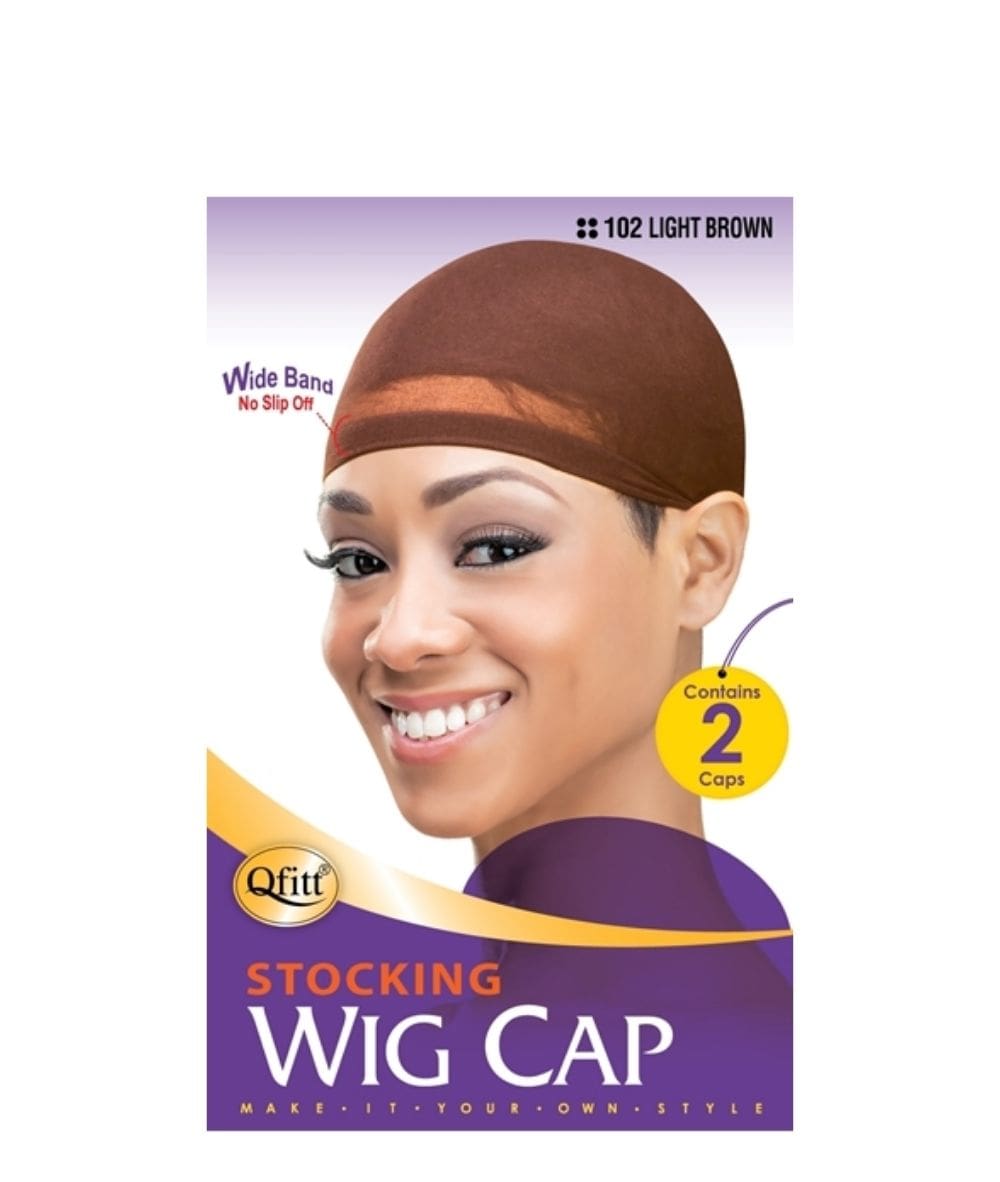 M&M Qfitt Wide Band No Slip Off Wig Cap Light Brown #102, Accessory - Cloré Beauty