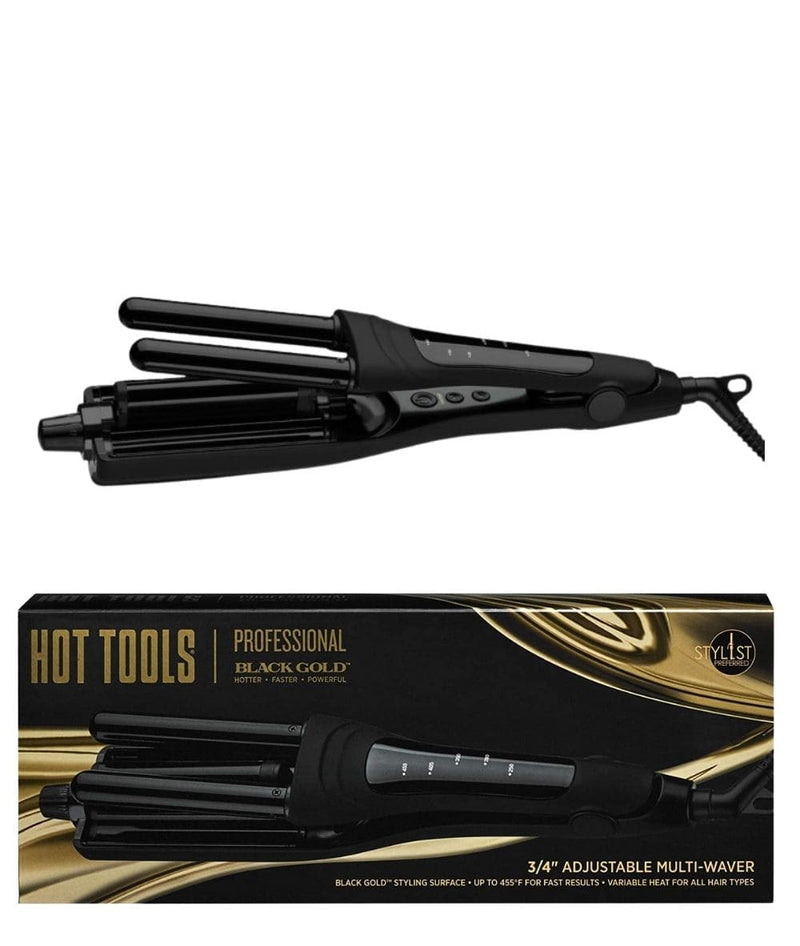 Hot Tools 3/4" Black Gold Adjustable Multi-Waver 