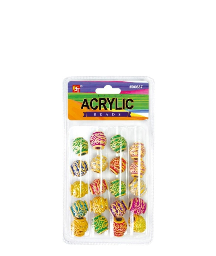 Beauty Town Plated Acrylic Beads Value Pack