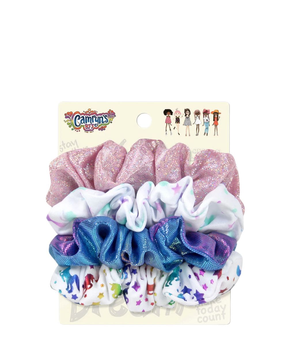 Firstline Camryn's Bff Metallic Scrunchies #840 [4Pk], HAIR STYLING TOOLS - Cloré Beauty