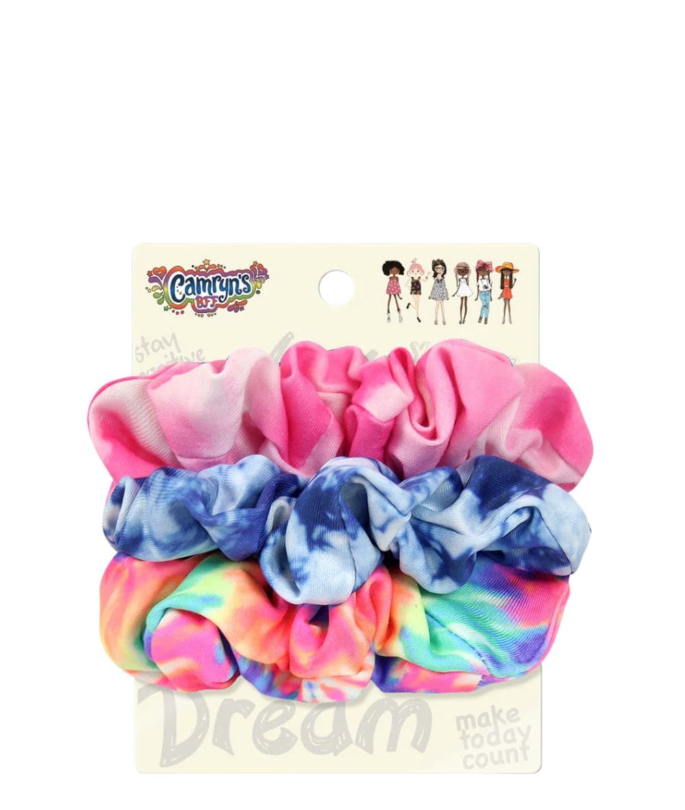 Firstline Camryn's Bff Tie Dye Scrunchies #841 [3Pk], ACCESSORIES JEWELRY FASHION - Cloré Beauty