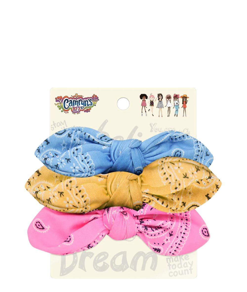 Firstline Camryn's Bff Paisley Scrunchies #842 [3Pk], ACCESSORIES JEWELRY FASHION - Cloré Beauty
