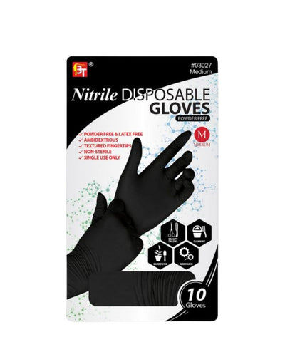 Beauty Town Disposable Nitrile Gloves 10 Pcs