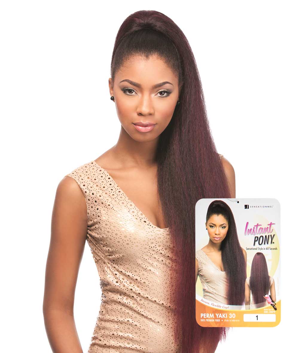 Sensationnel Instant Pony - Natural Perm Yaki 30 inch, HAIR EXTENSIONS - Cloré Beauty