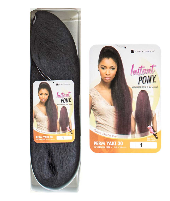 Sensationnel Instant Pony - Natural Perm Yaki 30"