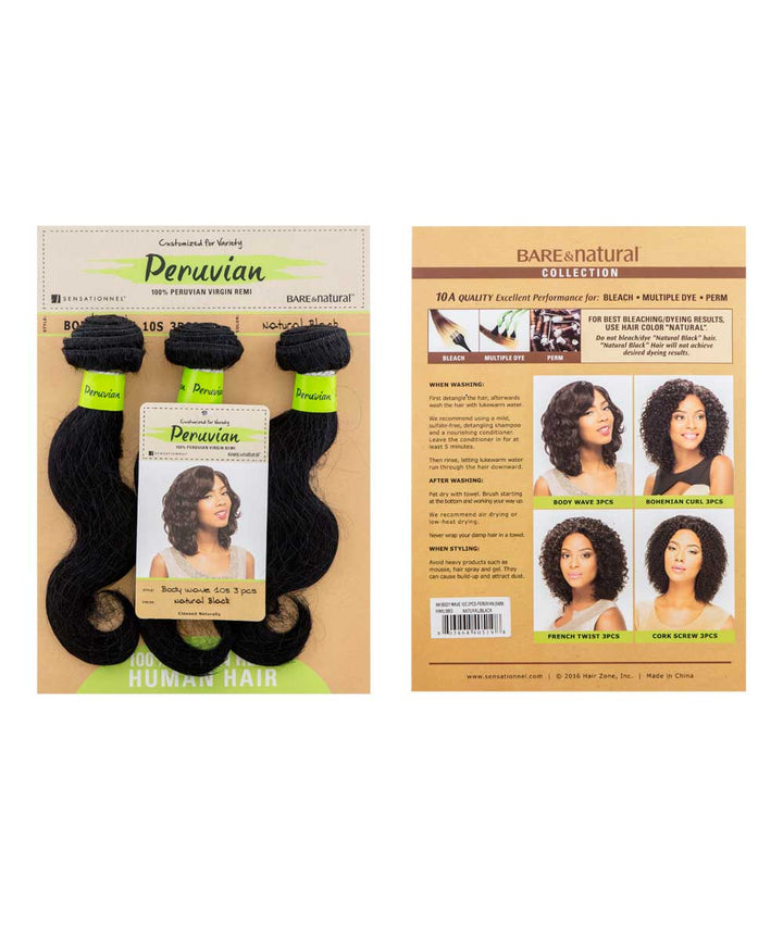 Sensationnel Bare & Natural Peruvian - Body Wave 10S 3Pcs