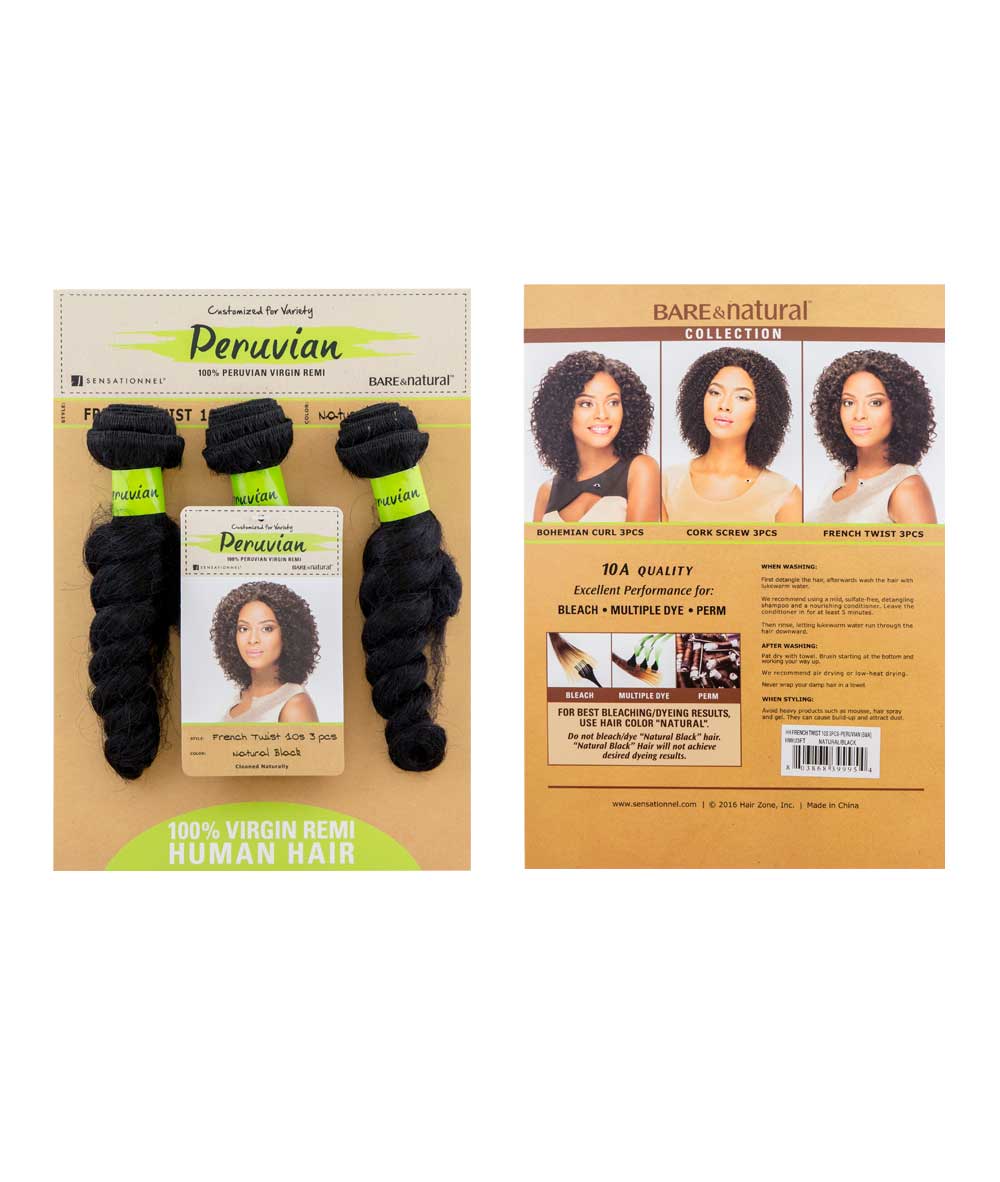 Sensationnel Bare & Natural Peruvian - French Twist 10S 3Pcs