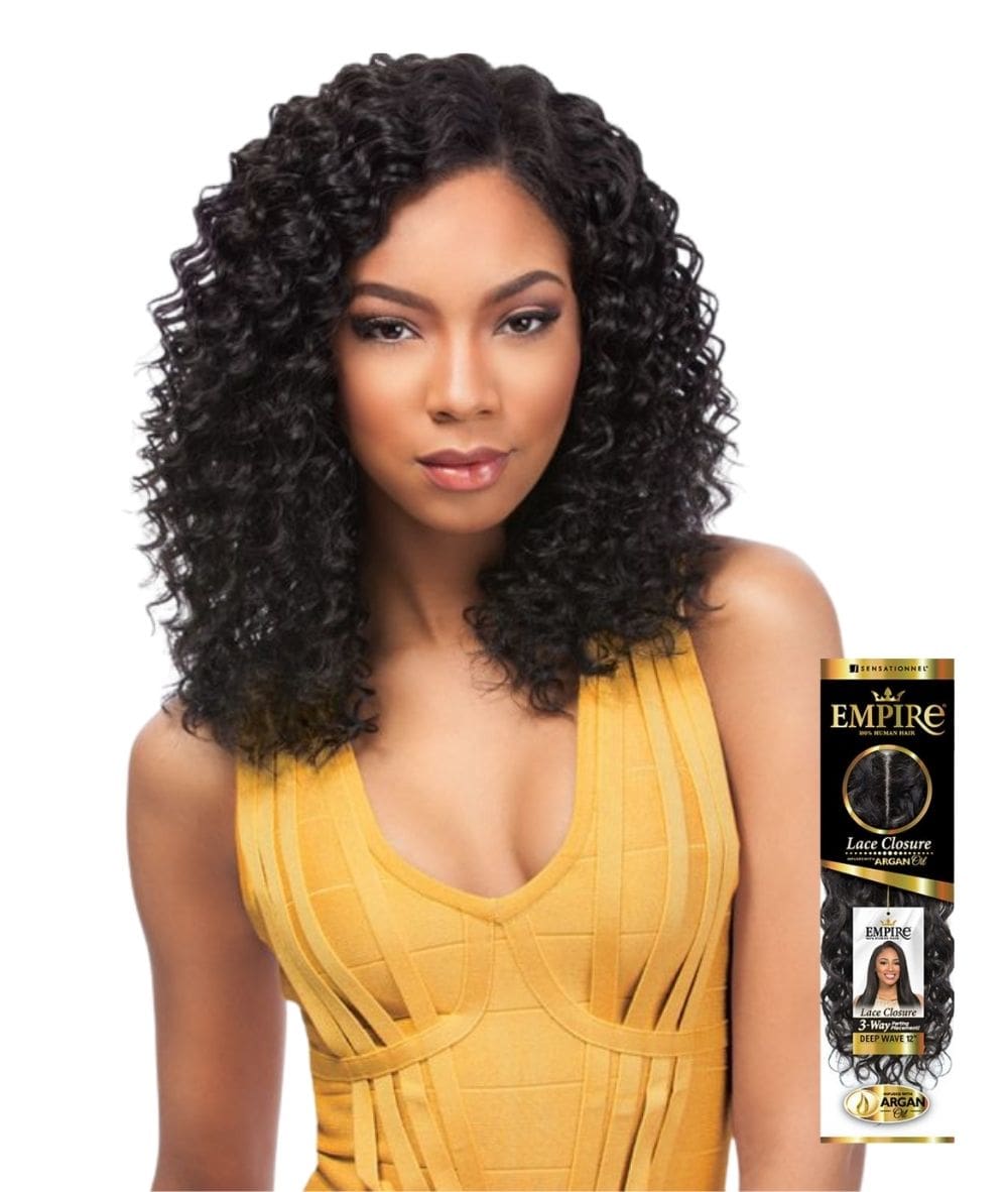 Sensationnel Empire Lace Closure - Deep Wave 12 inch, HAIR EXTENSIONS - Cloré Beauty