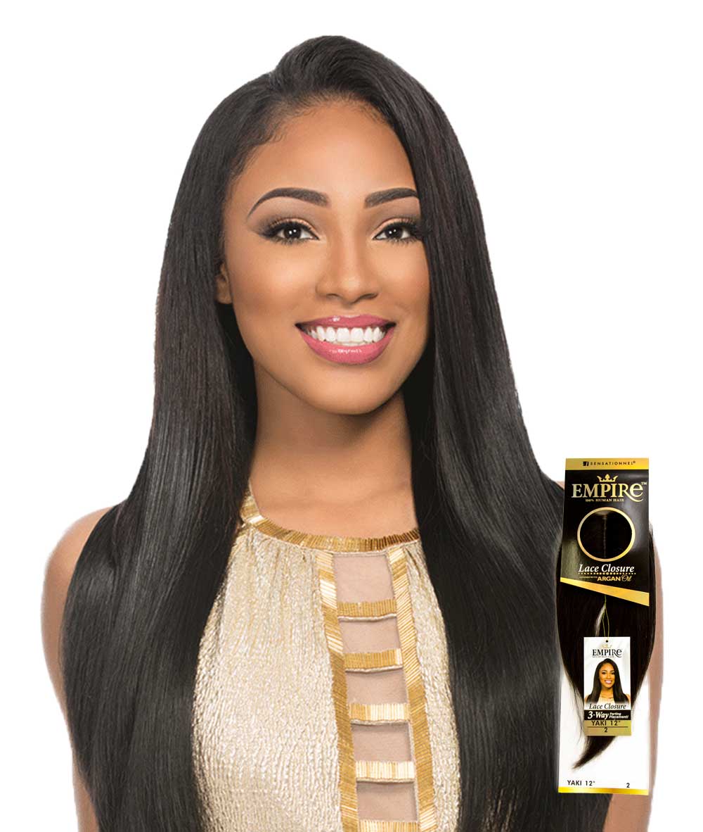 Sensationnel Empire Lace Closure - Yaki 12 inch, HAIR EXTENSIONS - Cloré Beauty