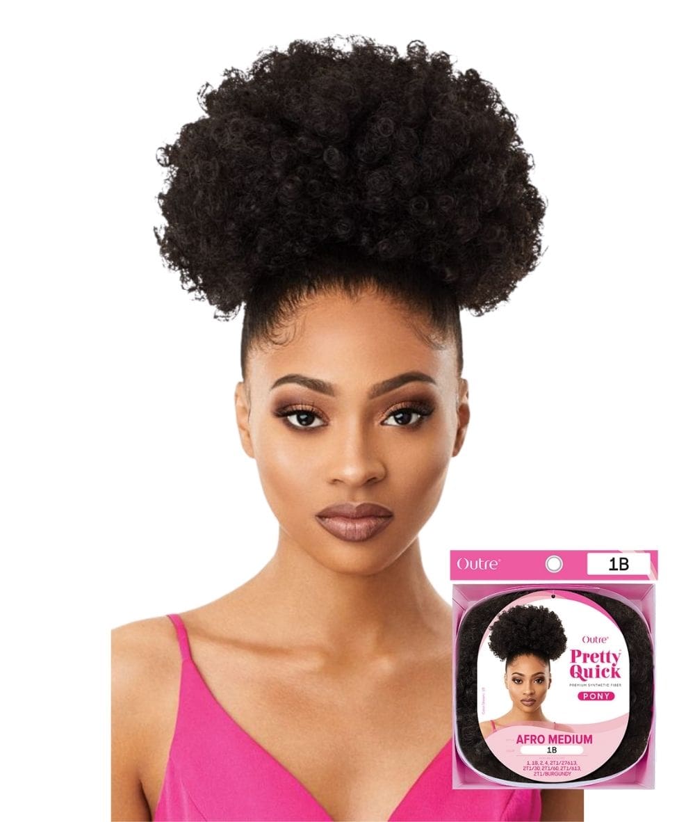 Outre Pretty Quick Ponytail - Afro Medium, HAIR EXTENSIONS - Cloré Beauty