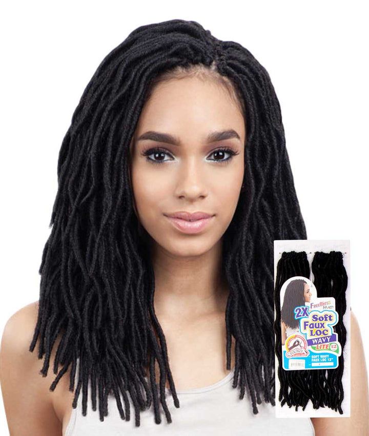 Shake-N-Go Freetress Braid - 2X Soft Wavy Faux Loc