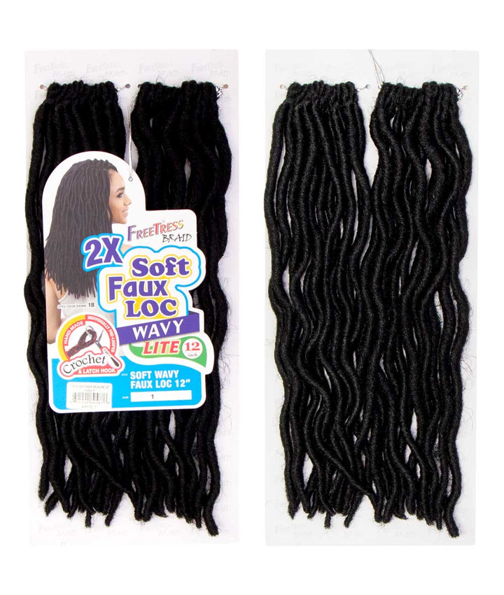 Shake-N-Go Freetress Braid - 2X Soft Wavy Faux Loc