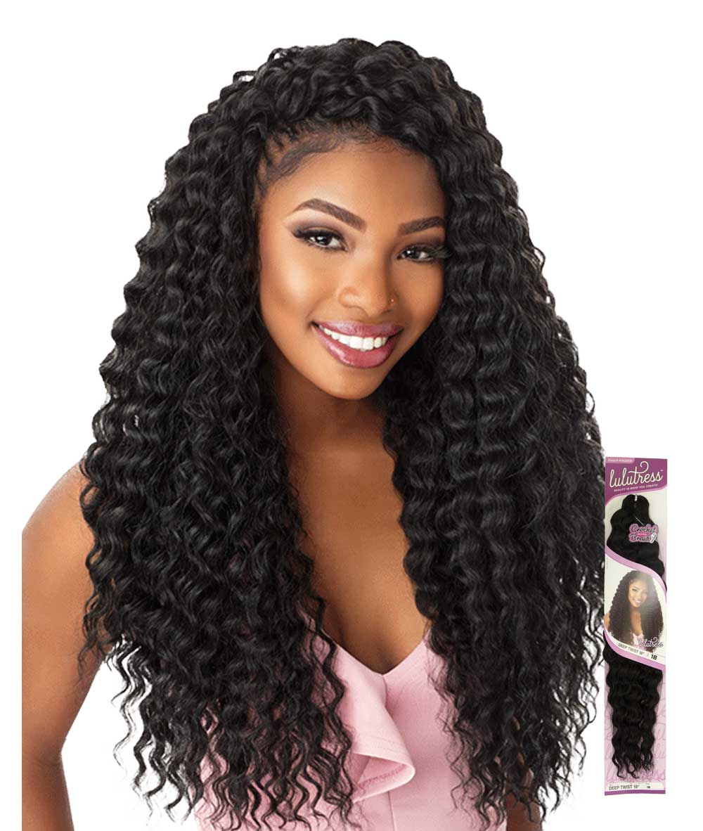 Sensationnel Lulutress Crochet Braid - Deep Twist 18 inch, HAIR EXTENSIONS - Cloré Beauty