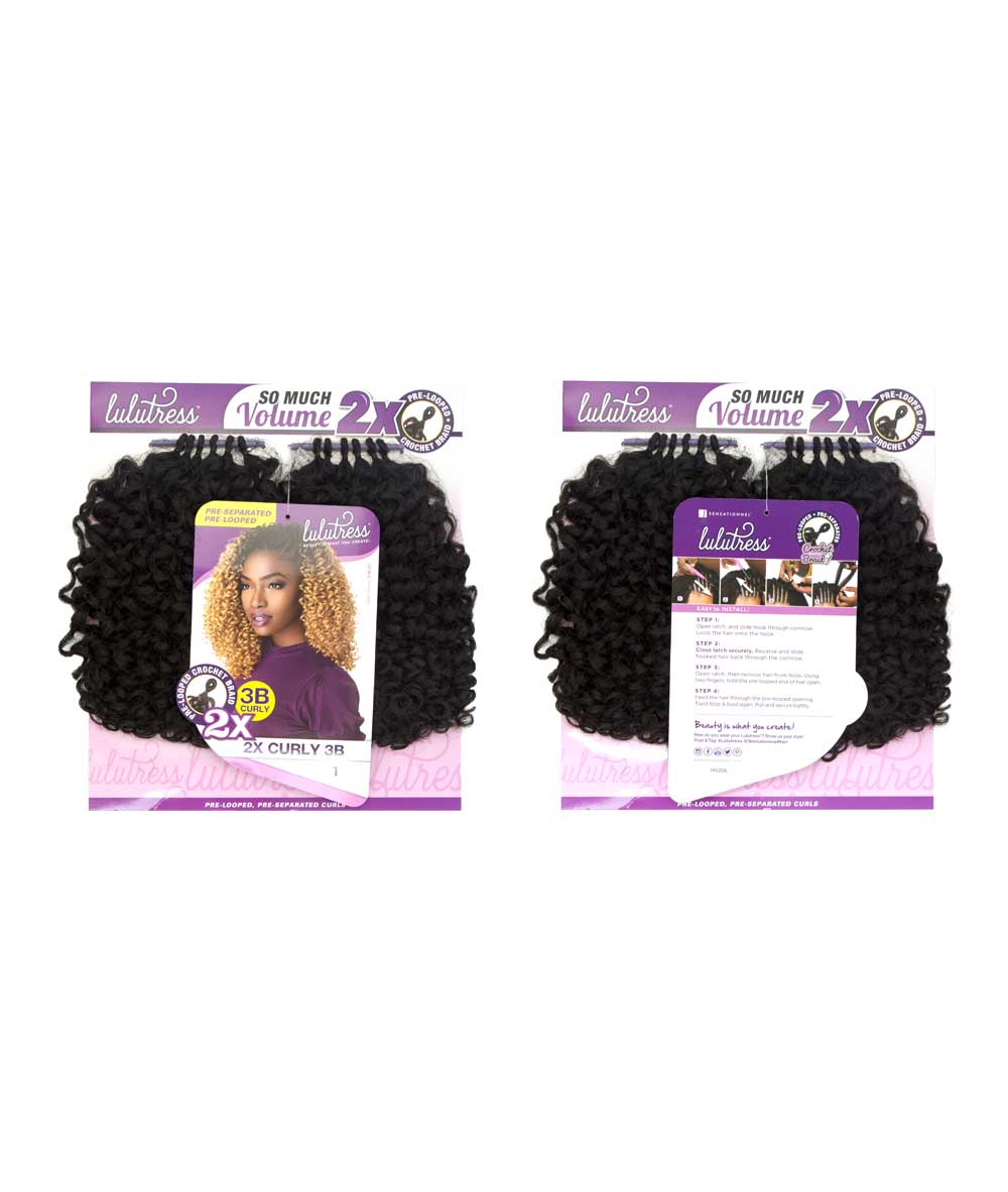 Sensationnel Lulutress Pre-Looped Crochet Braid 2X - Curly 3B