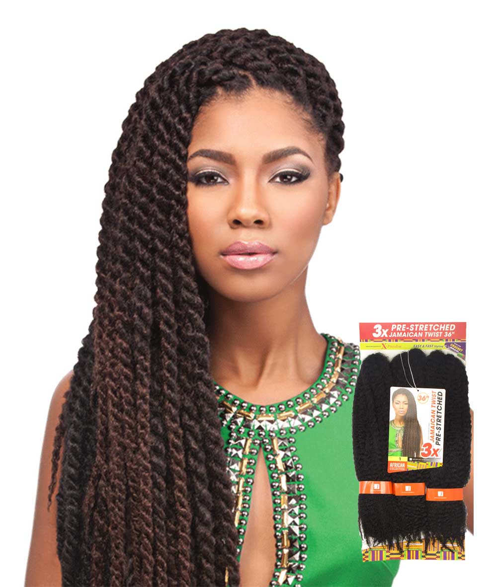 Sensationnel African Collection 3X Jamaican Twist Pre-Stretched 36 inch, HAIR EXTENSIONS - Cloré Beauty
