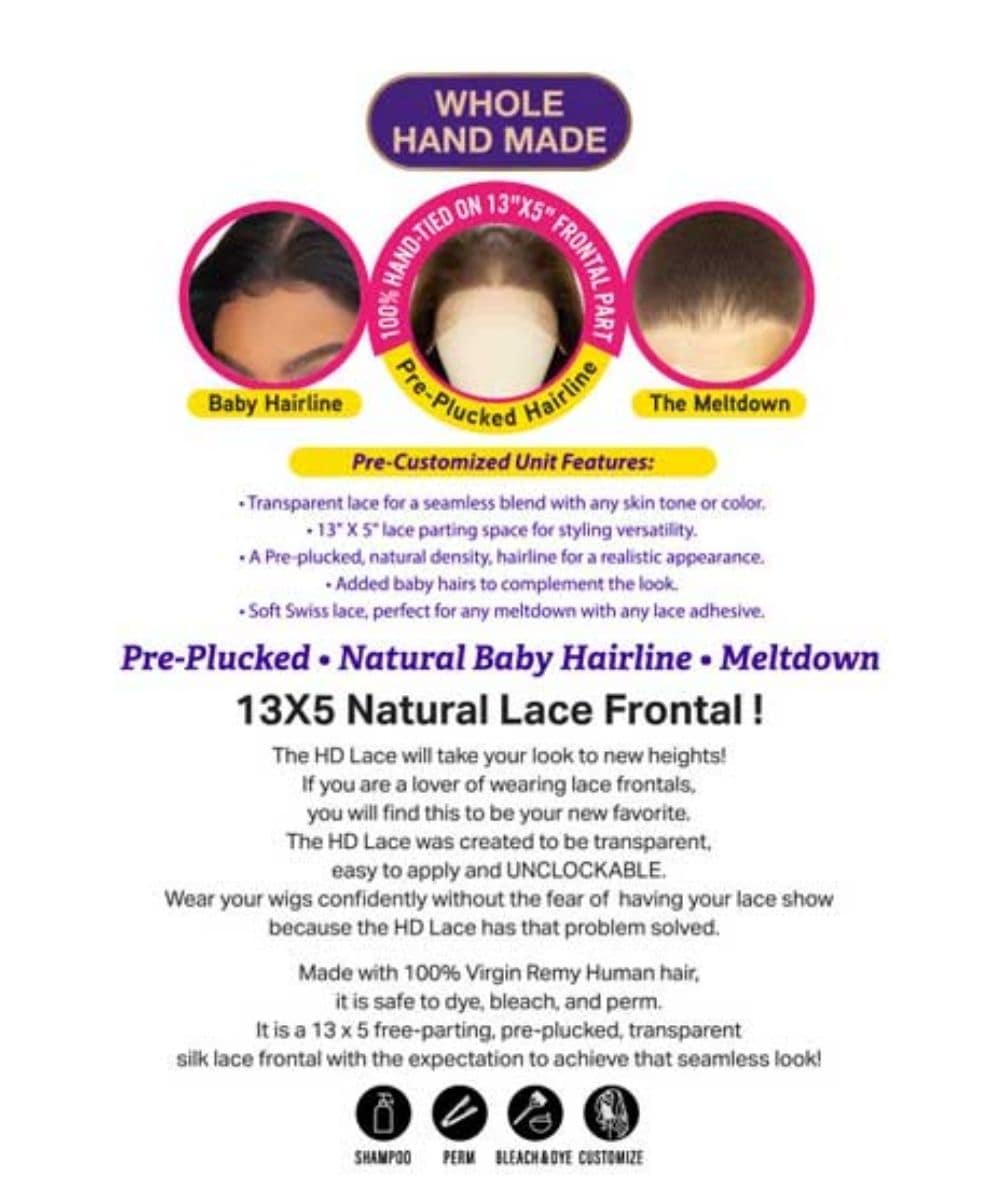 Janet Melt 13X5 Hd Lace Frontal Closure Virgin Human - Straight, HAIR EXTENSIONS - Cloré Beauty