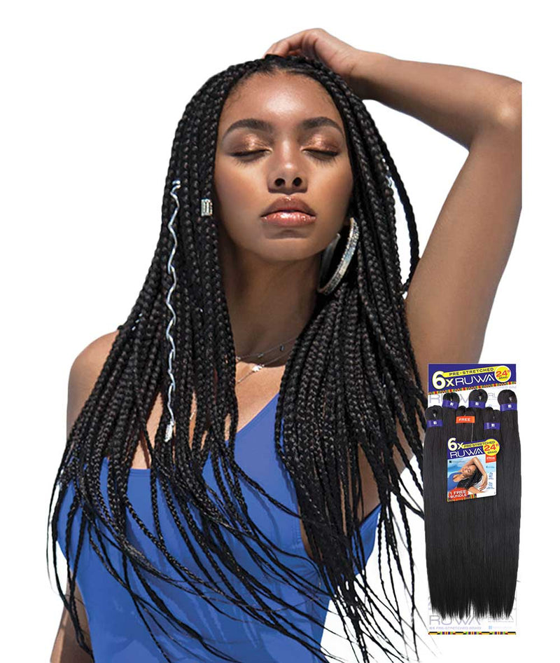 Sensationnel African Collection - Ruwa 6X Pre-Stretched Braid 24"