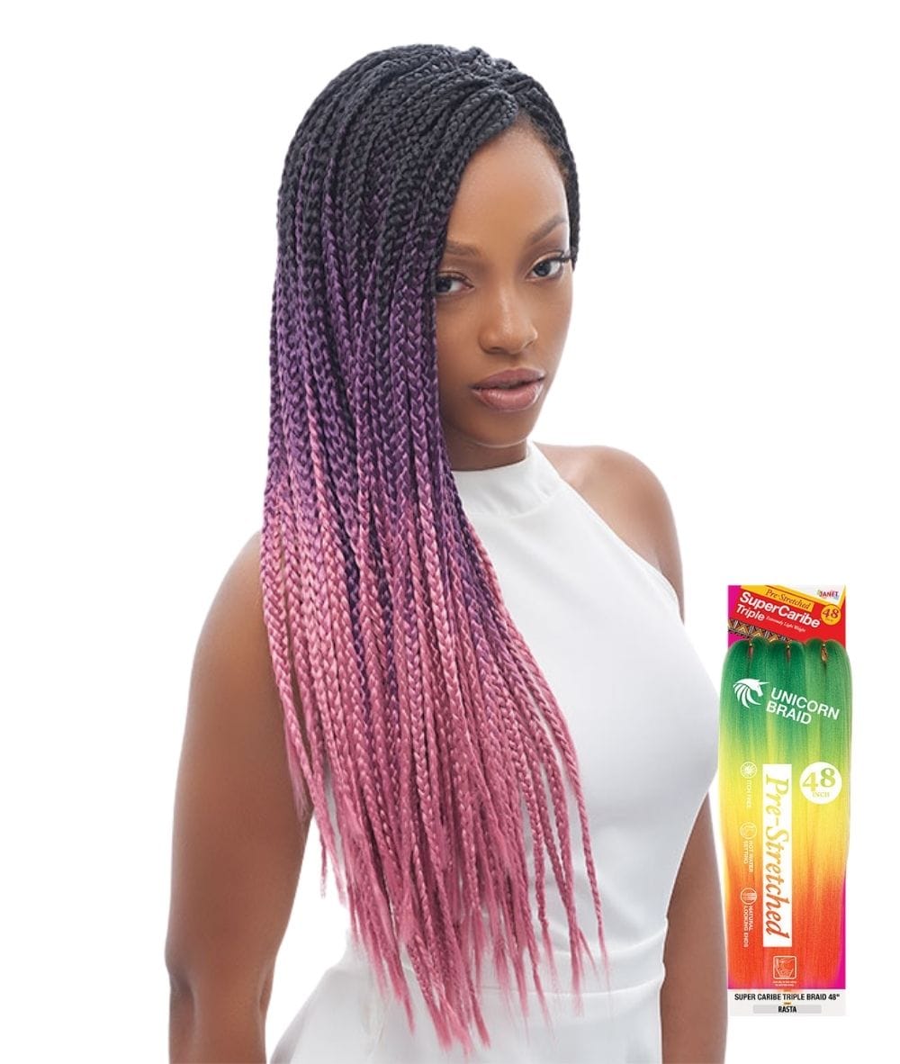 Janet Super Caribe Triple Braid 48 inch, HAIR EXTENSIONS - Cloré Beauty