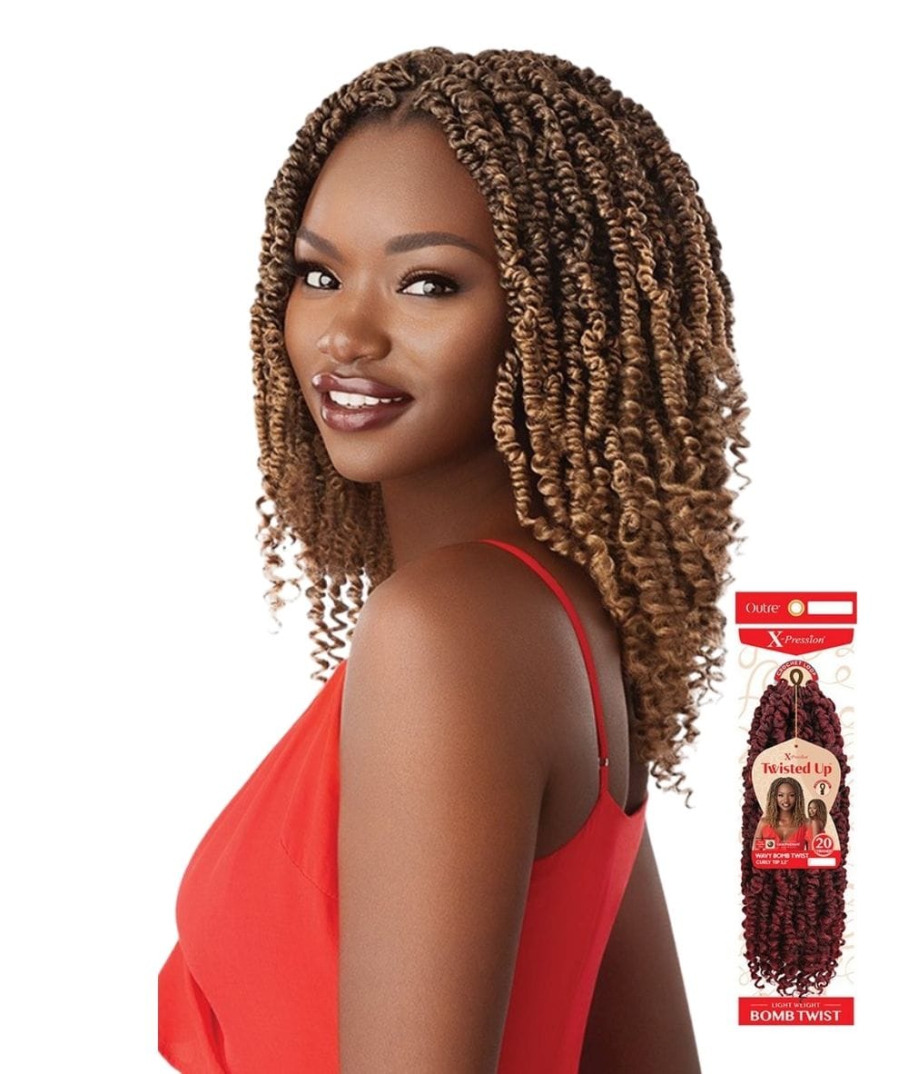 Outre X-Pression Twisted Up - Wavy Bomb Twist Curly Tip 12 inch, HAIR EXTENSIONS - Cloré Beauty