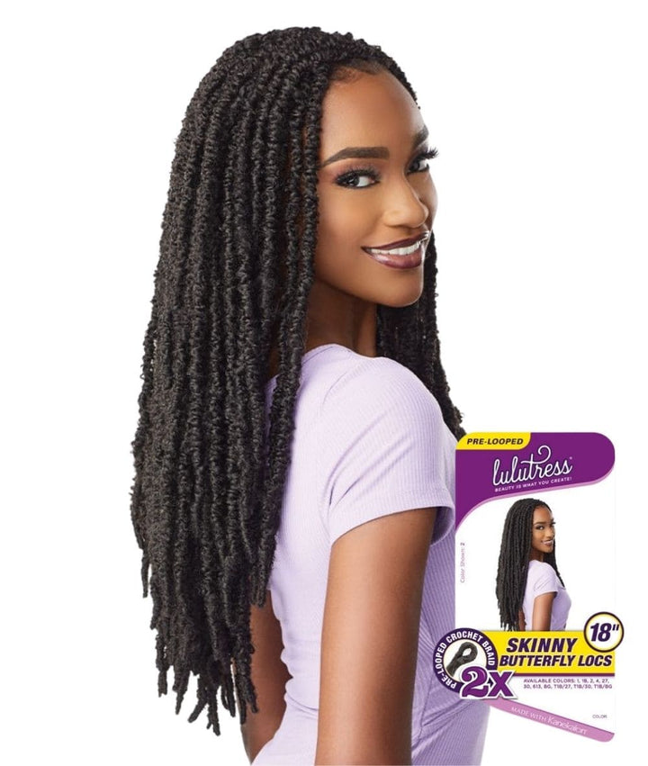 Sensationnel Lulutress Crochet Braid - 2X Skinny Butterfly Locs 18"