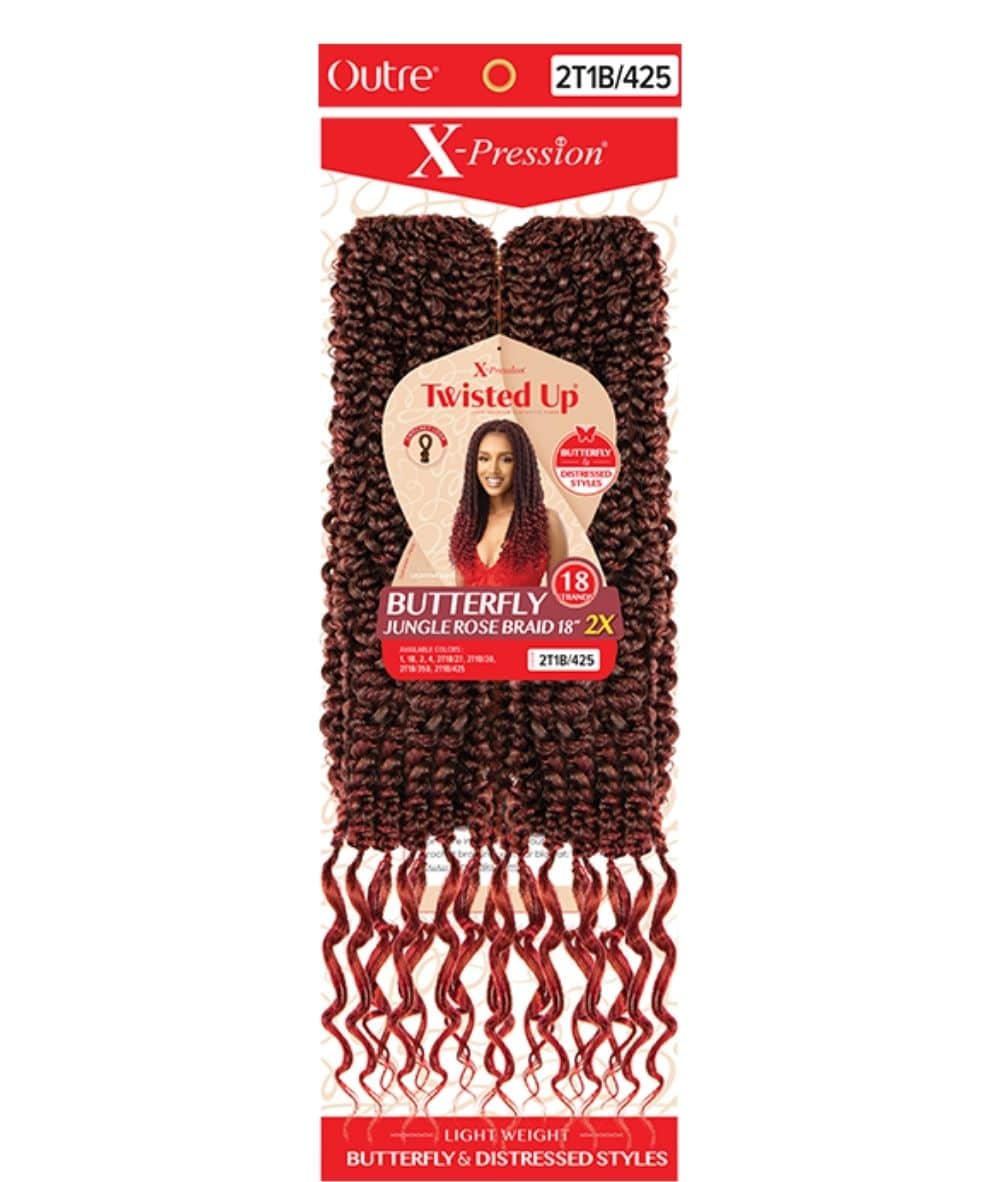 Outre X-Pression 2X Butterfly Jungle Rose Braid 18 inch, HAIR EXTENSIONS - Cloré Beauty
