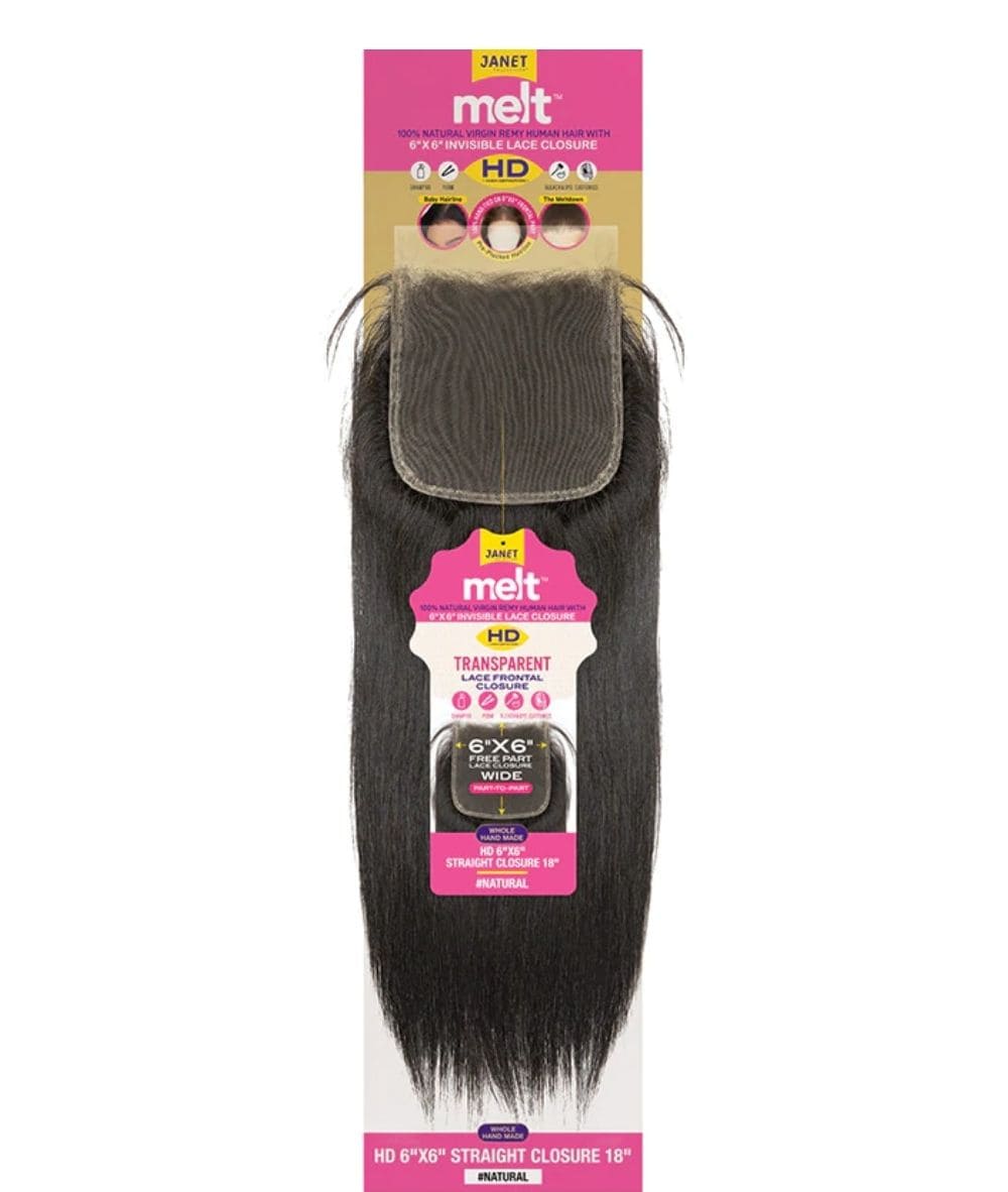 Janet Melt 6X6 Hd Lace Closure - Straight