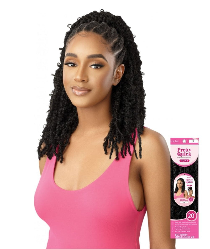 Outre Pretty Quick Wrap Pony Butterfly Jungle Locs 20"
