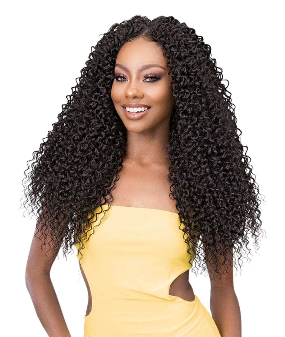 Janet Remy Illusion 3Pcs + 6X6 Free Part Lace Closure - Water Wave