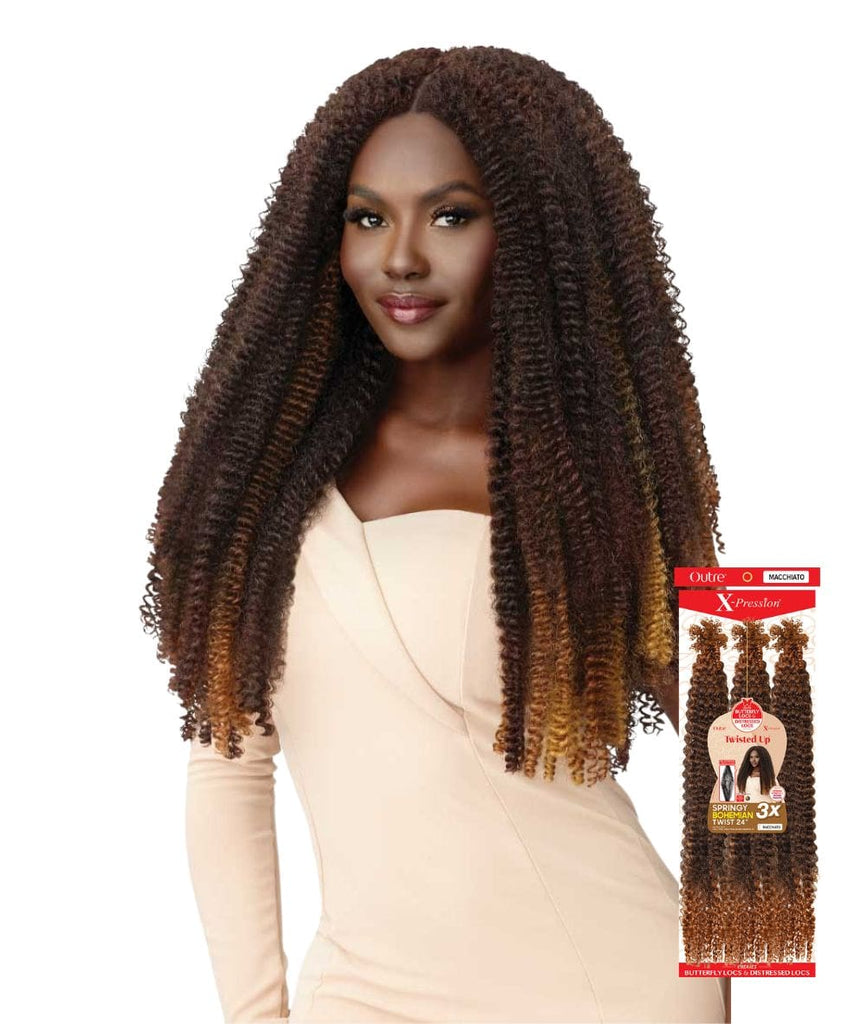 Outre X-pression Twisted up Crochet Braid Springy Afro Twist 16 Color 1B -   Canada