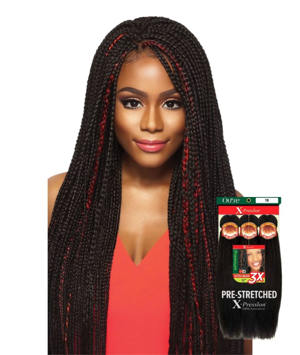 Outre X-Pression 3X Pre-Stretched Ultra Braid 32 inch, HAIR EXTENSIONS - Cloré Beauty