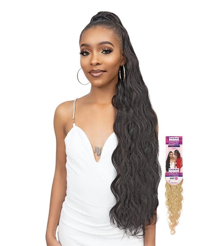 Janet Remy Illusion Virgin Human Hair Dupe Pony - Body 32"