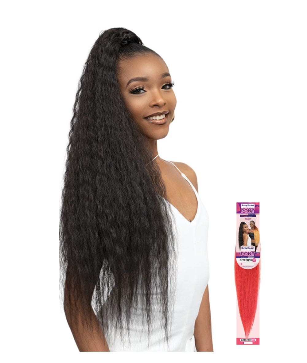 Janet Remy Illusion Virgin Human Hair Dupe Pony - S/French 32 inch, HAIR EXTENSIONS - Cloré Beauty