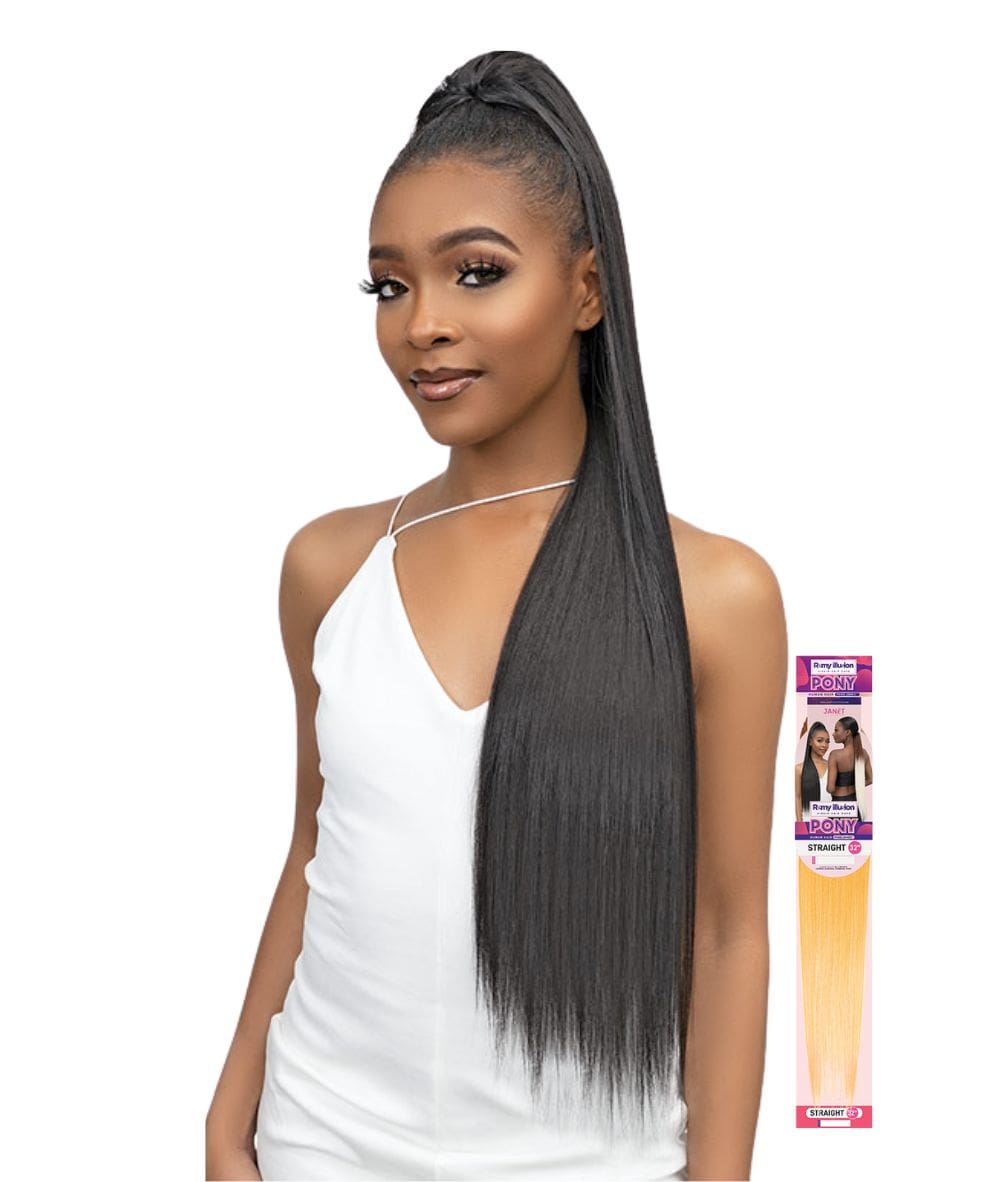 Janet Remy Illusion Virgin Human Hair Dupe Pony - Straight 32 inch, HAIR EXTENSIONS - Cloré Beauty