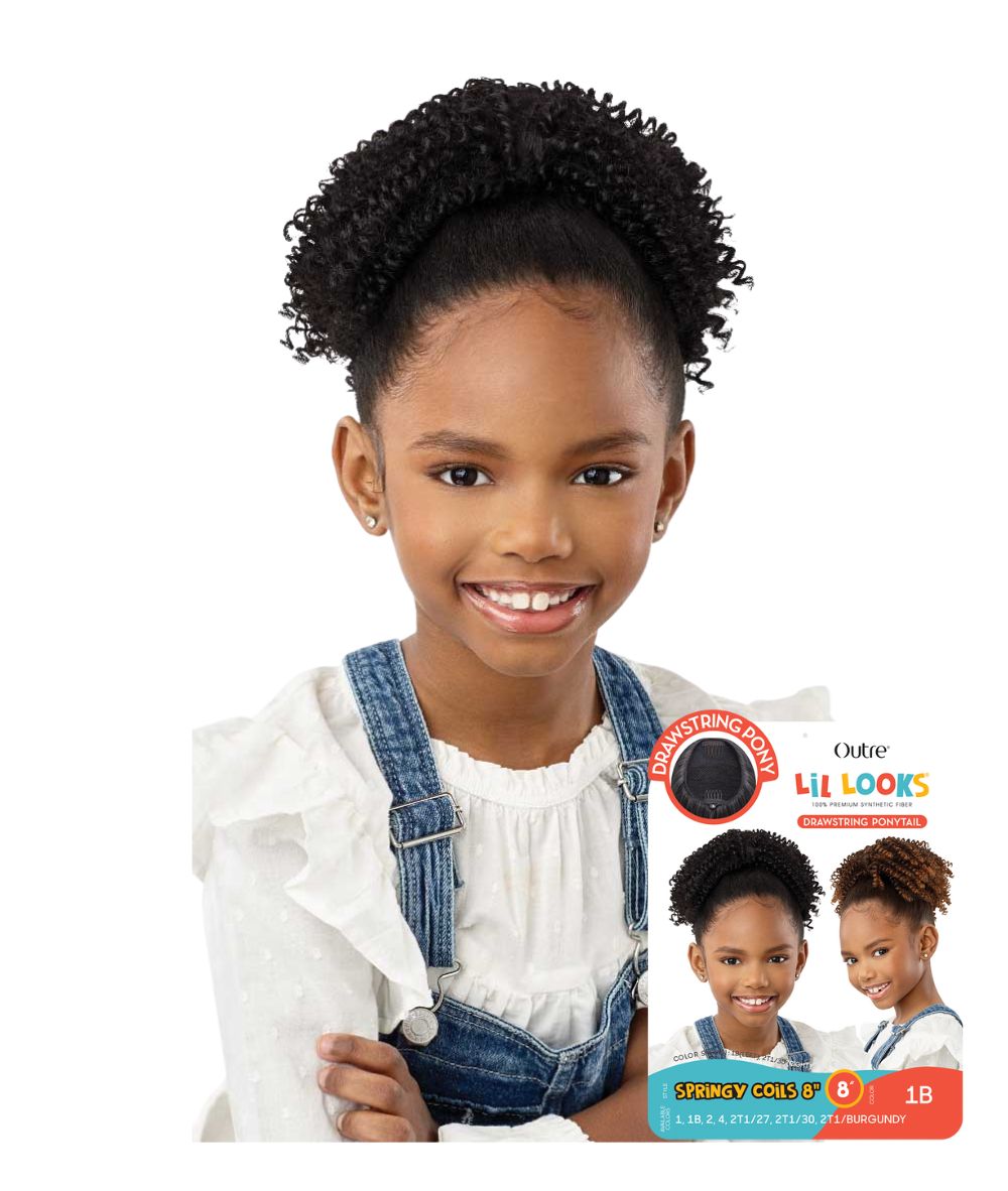 Outre Lil Looks Drawstring Ponytail Springy Coils 8 inch, HAIR EXTENSIONS - Cloré Beauty