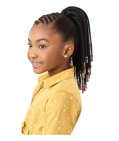 Outre Lil Looks Drawstring Ponytail Beaded Box Braids 12"